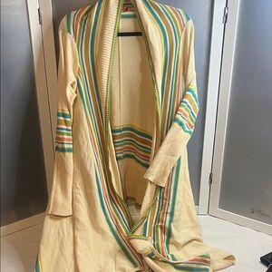 Sundance XS long cardigan duster sweater cotton